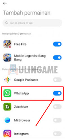 4. Aktifkan Whatsapp