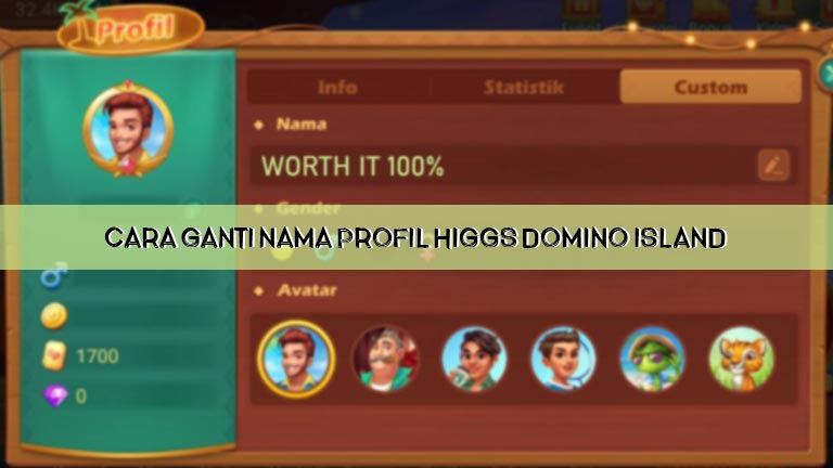 Cara Ganti Nama Profil Higgs Domino Island