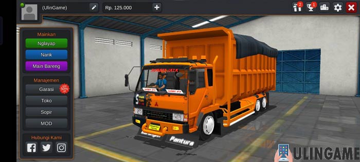 Hino Dump Truck Sumateran Style Orange