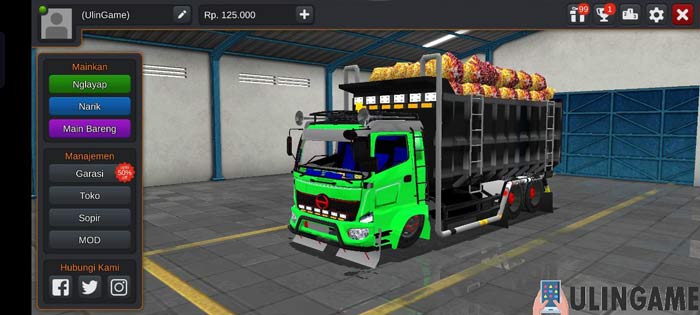 Truck Hino 500 Sawit Hijau Mungil
